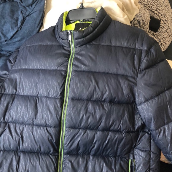armani exchange bubble coat